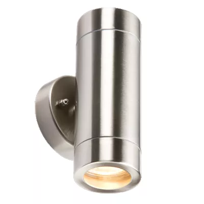 IP65 Lightweight Stainless Steel Up and Down Light GU10 available from Olympic Electrical Supplies -  Sittingbourne
